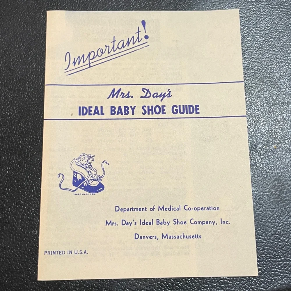 Vintage Mrs. Day’s Ideal Baby Shoes In Original Box- Blue